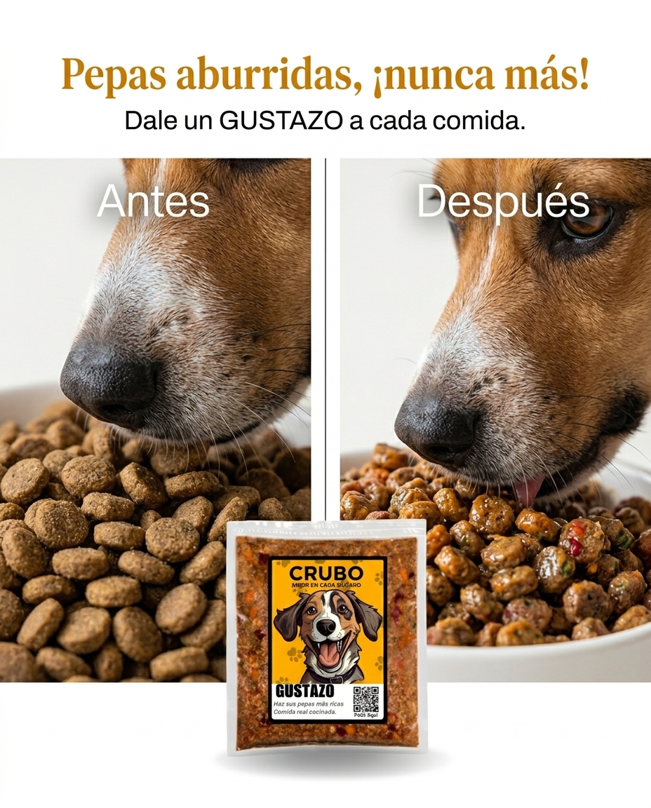Antes: plato ignorado. Después: plato limpio.